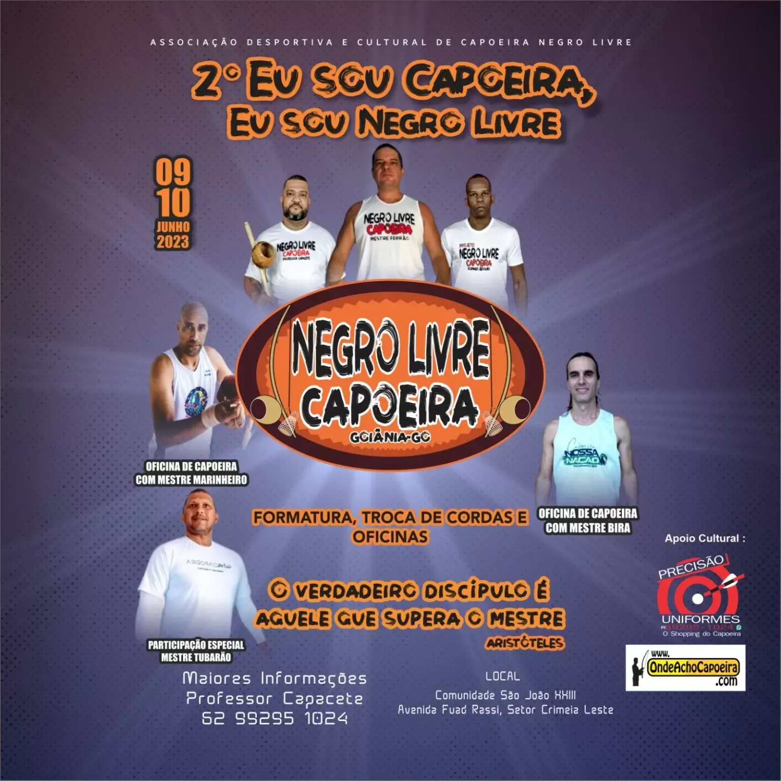 Cartaz do Evento 2° EU SOU CAPOEIRA, EU SOU NEGRO LIVRE