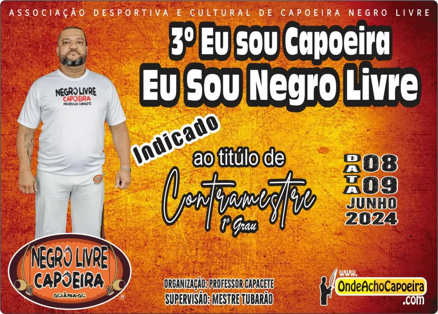 Cartaz do Evento 3º SOU CAPOEIRA EU SOU NEGRO LIVRE