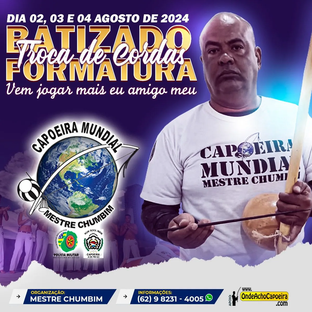 Cartaz do Evento Batizado Troca de Cordas e Formatura