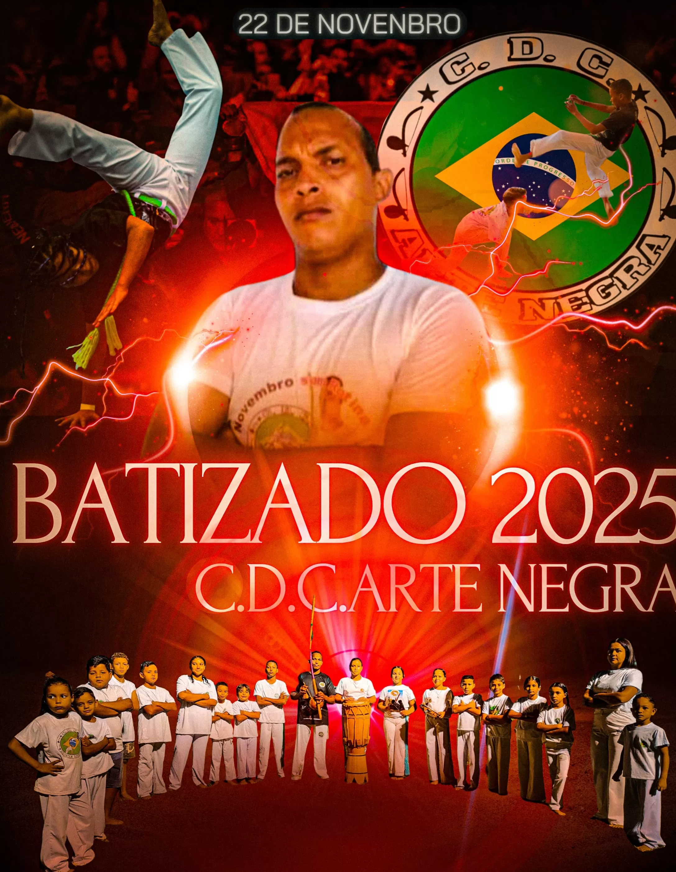 Cartaz do Evento Batizado  e troca de corda .
