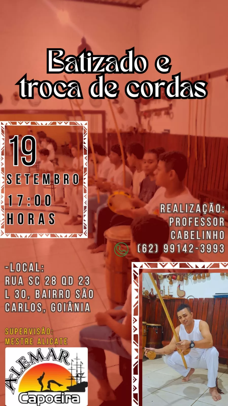 Cartaz do evento Batizado e Troca de Cordas