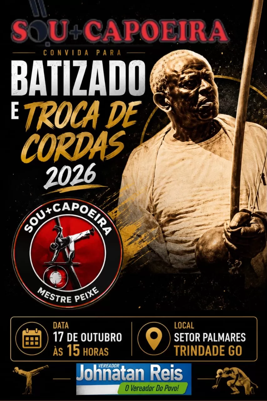 Cartaz do evento Batizado e Troca de Cordas
