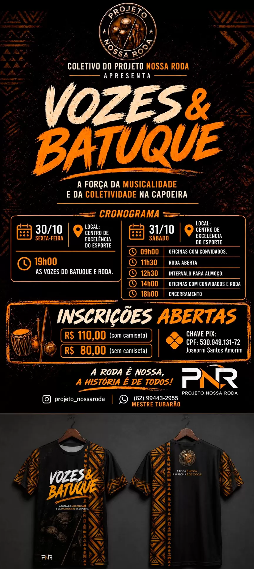 Cartaz da notícia Vozes e Batuques - 30 e 31/10/2026