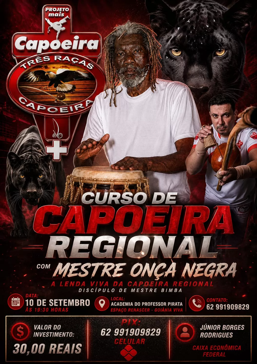 Cartaz da notícia Curso de Capoeira Regional - 10/09/2026
