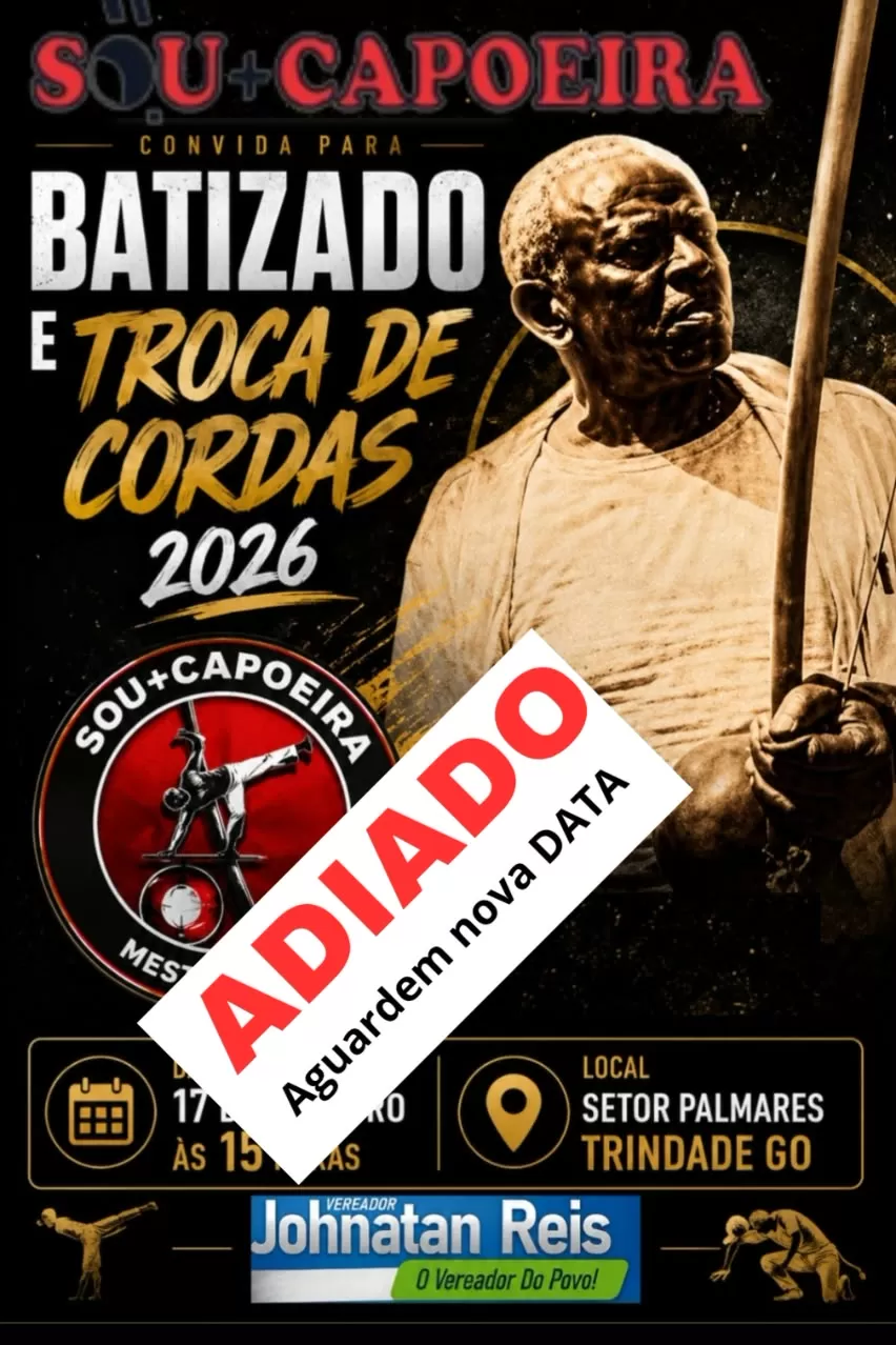 Cartaz da notícia Batizado e Troca de Cordas - 17/10/2026