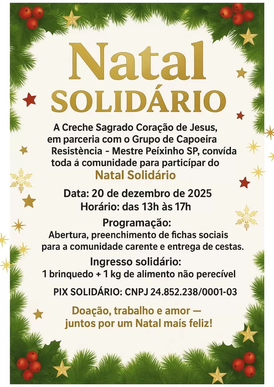 Apresentação com Roda de Capoeira Solidaria