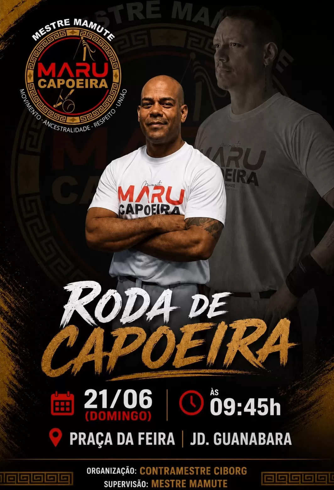 Cartaz da roda Roda de Capoeira
