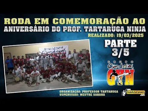 Cartaz do vídeo: 19/03/2025 - Roda de Aniversário do Professor Tartaruga - Parte 3/5