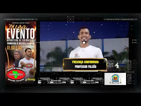 Cartaz do vídeo: Professor Falcão confirmou presença