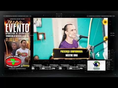 Cartaz do vídeo Mestre Bira, confirmou presença