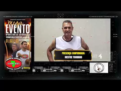 Cartaz do vídeo Mestre Tourinho, confirmou presença